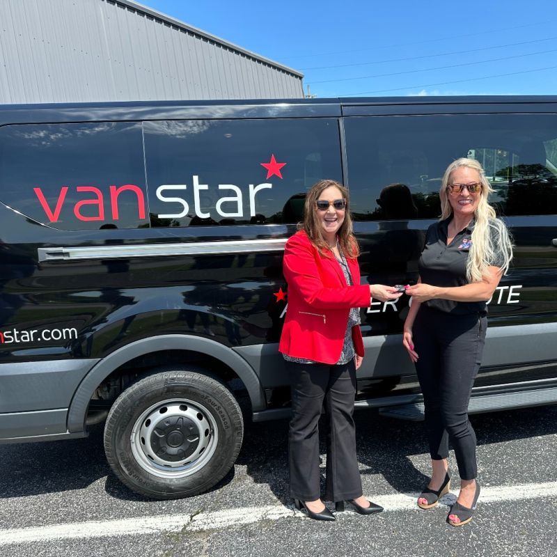 jolene in front of vanstar van